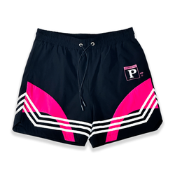 Paradise Lost Resort Shorts "Black/Fuscia"