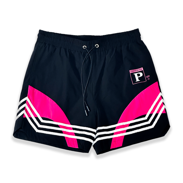 Paradise Lost Resort Shorts "Black/Fuscia"