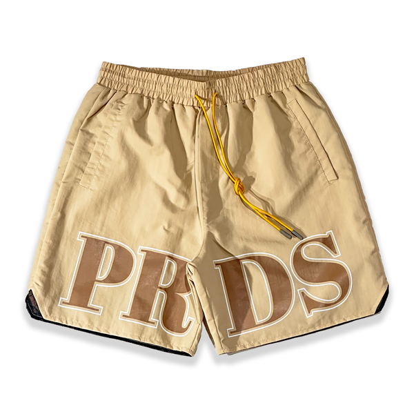 Paradise Lost Varsity Shorts "Tan"