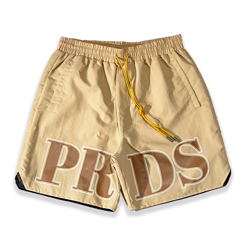 Paradise Lost Varsity Shorts "Tan"