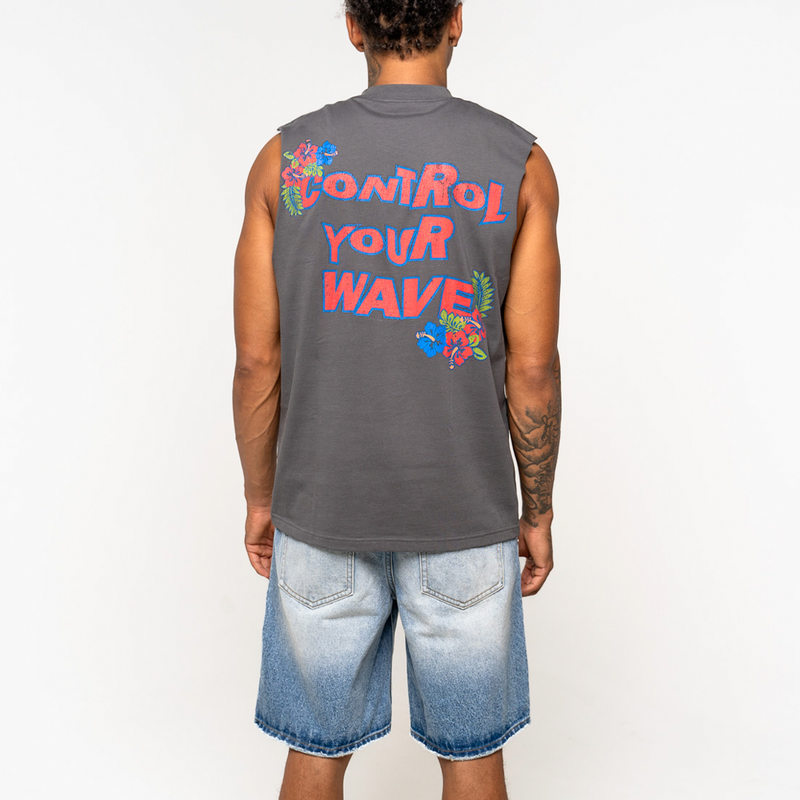 Paradise Lost Control Your Wave Sleeveless Tee "Cement"