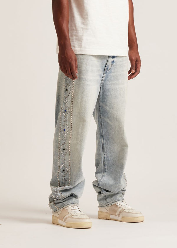 Embellish Hatchet Denim Jeans "Light Wash"