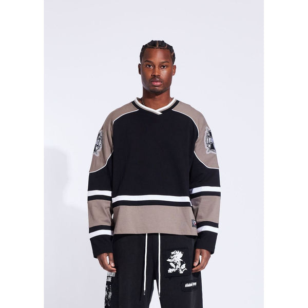 Memory Lane Shield Hockey Jersey "Black"