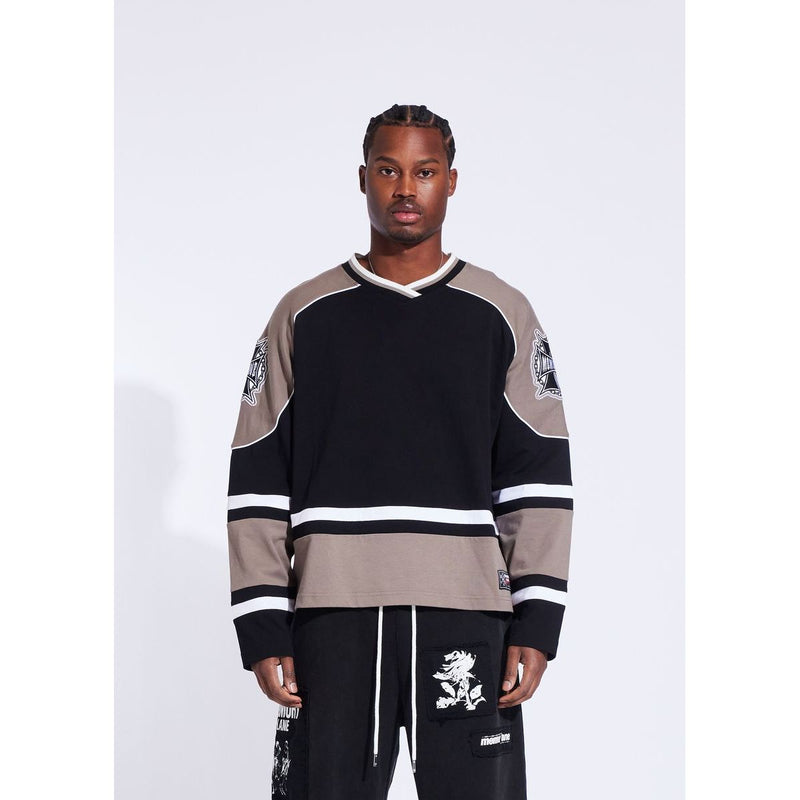 Memory Lane Shield Hockey Jersey "Black"