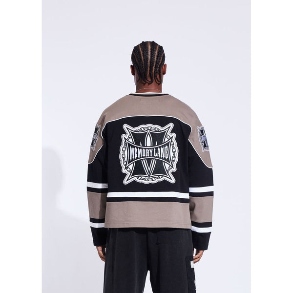 Memory Lane Shield Hockey Jersey "Black"