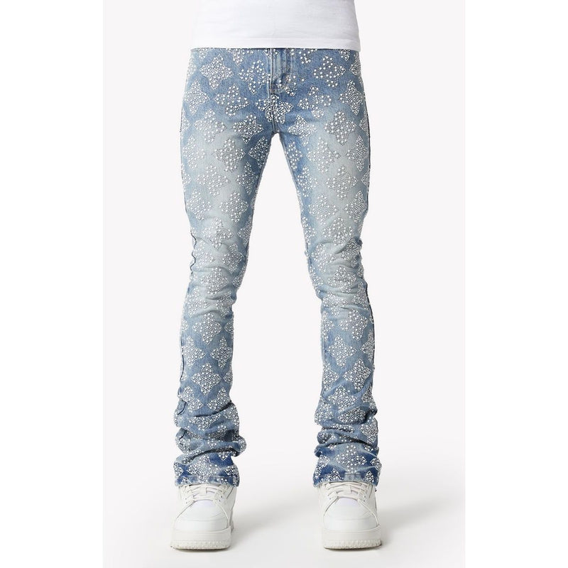 Guapi Embellished Jeans V4 "Aqua Blue"