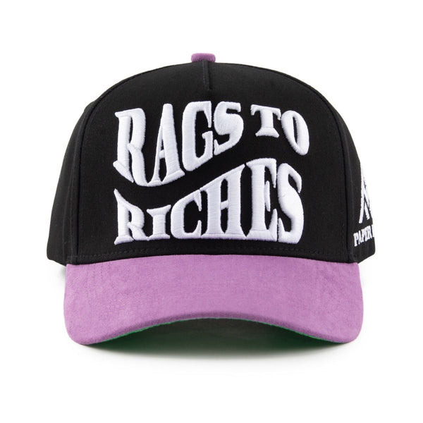 Paper Money Rags to Riches Snapback Hat "Black/Purple"
