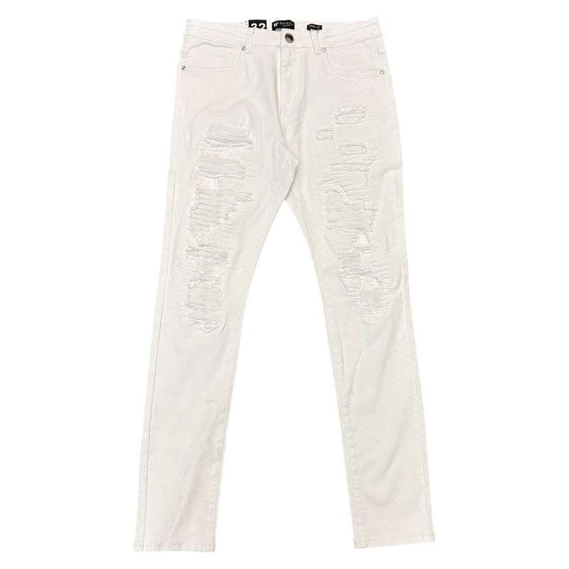 Waimea Distressed Skinny Jeans “White”