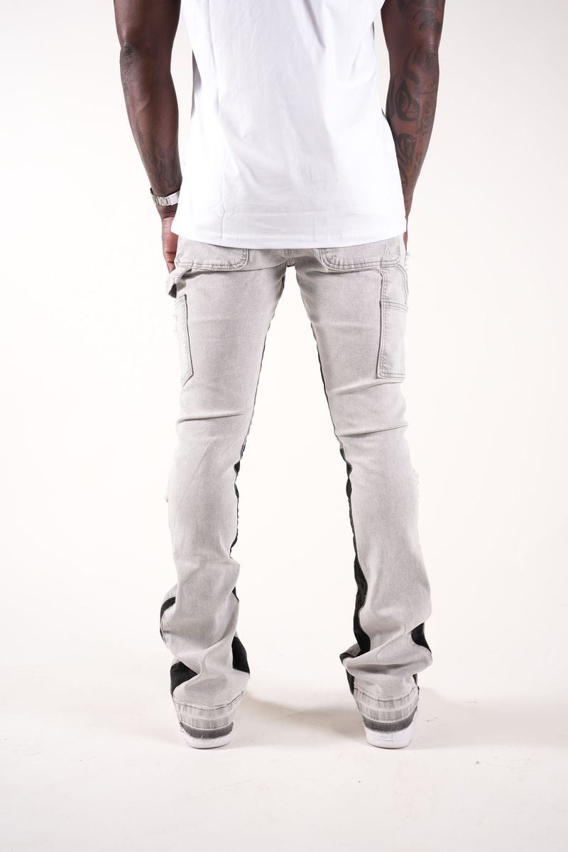 Paper Money Currency Carpenter Pants "Grey"