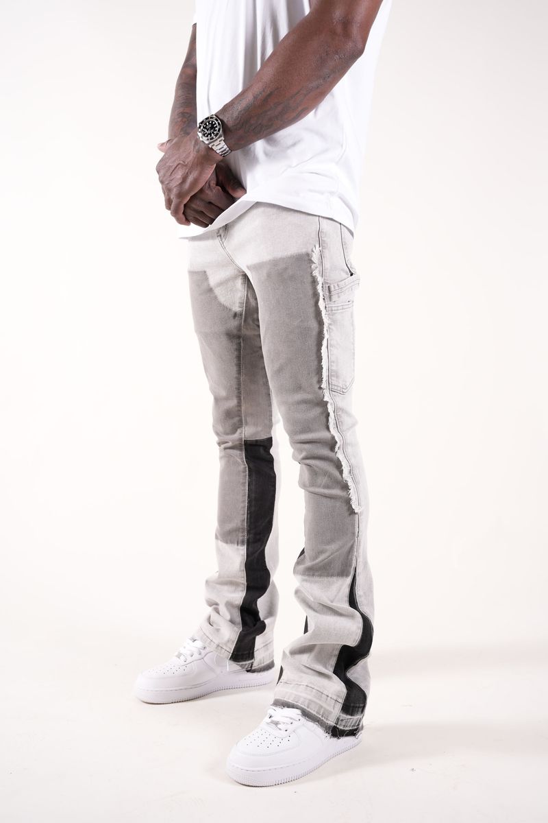 Paper Money Currency Carpenter Pants "Grey"