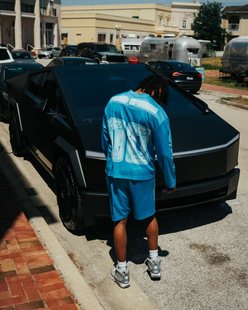 Mixed Emotion Lightning L/S Tee "Blue"