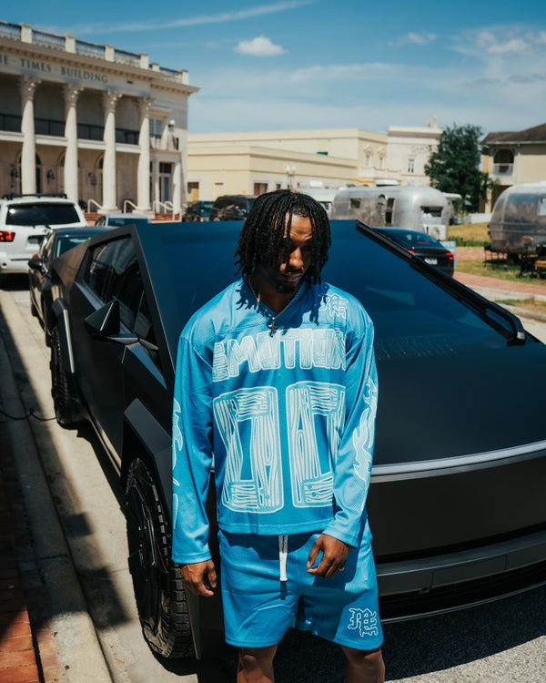 Mixed Emotion Lightning L/S Tee "Blue"