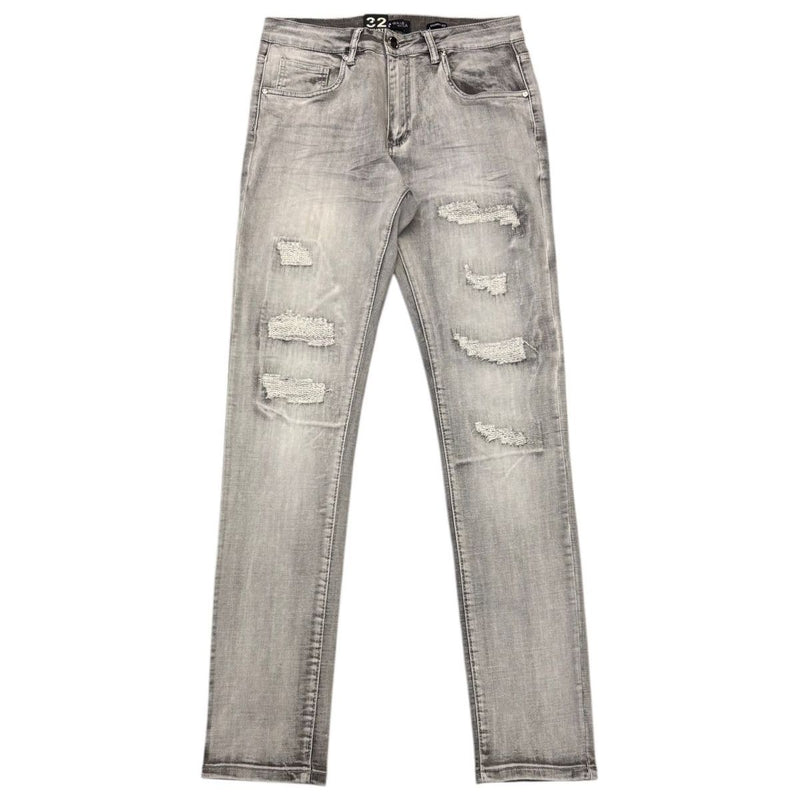 Waimea Distressed Skinny Jeans “Grey Wash”