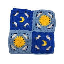 Arkyve Starry Night Crochet Beanie "Blue"