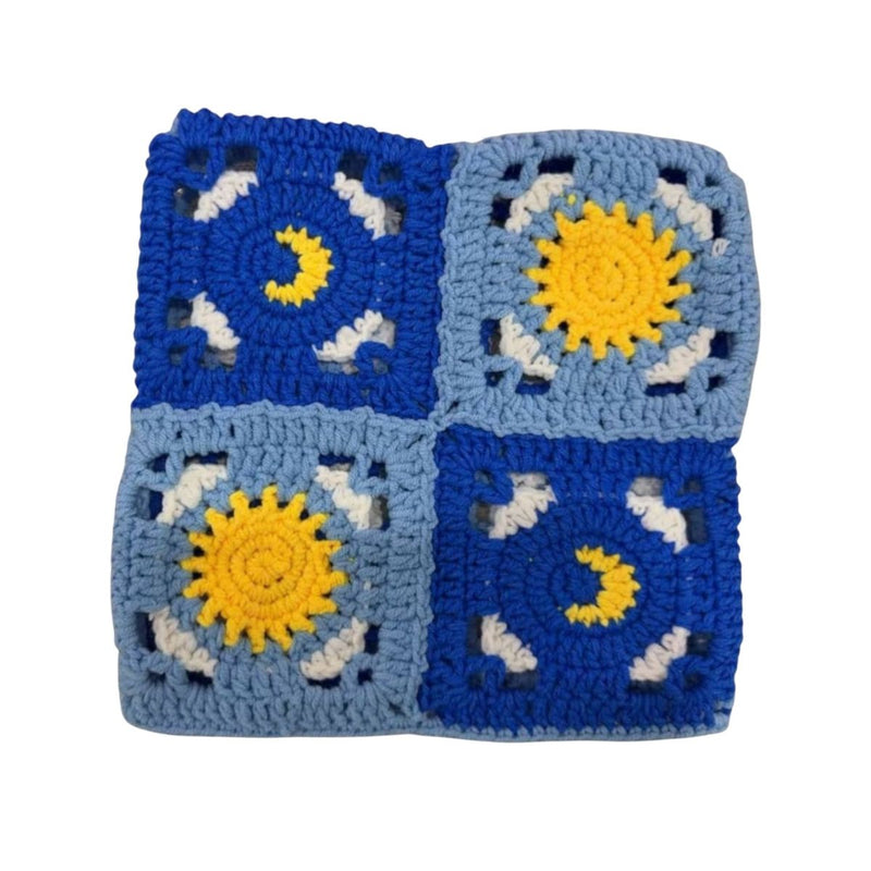 Arkyve Starry Night Crochet Beanie "Blue"