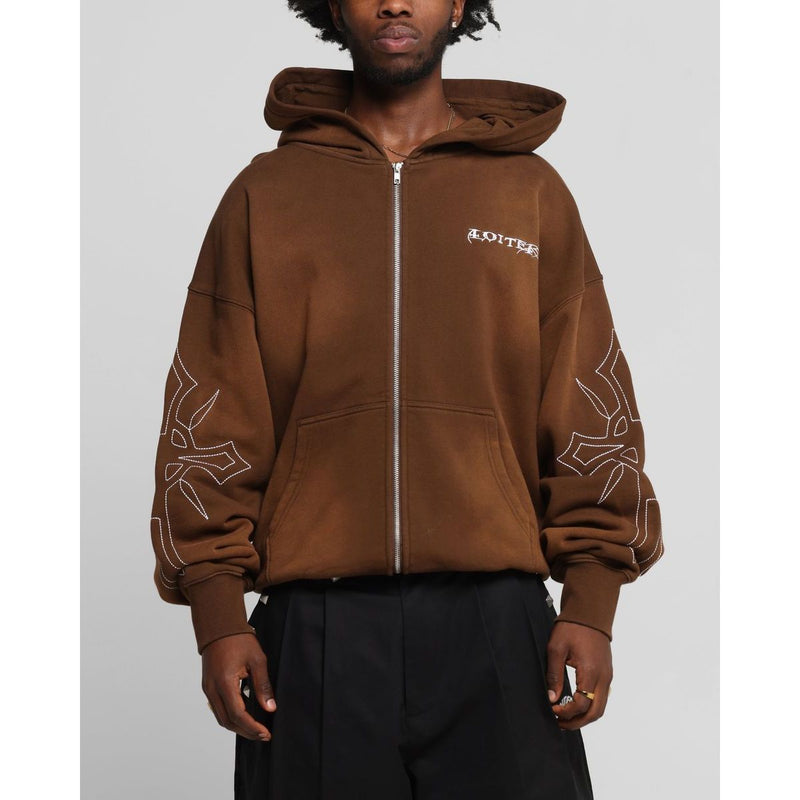 Loiter Atmosphere Zip Up Hoodie "Vintage Brown"
