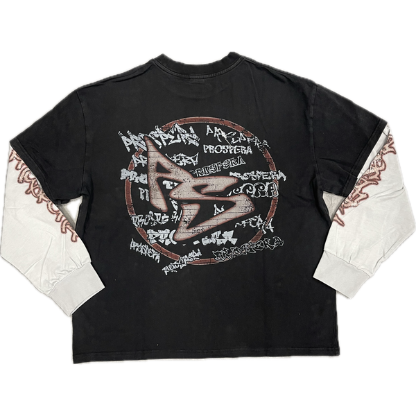 Prospera Graffiti Double Layered L/S Tee "Grey"