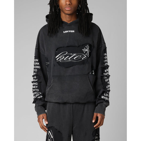 Loiter Destruction Hoodie "Black"