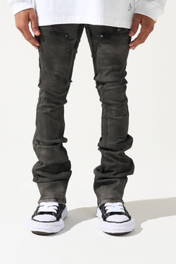 SERENEDE Rain Stacked Jeans "Grey”