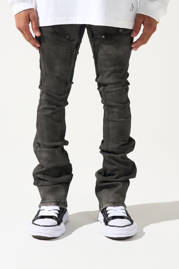 SERENEDE Rain Stacked Jeans "Grey”