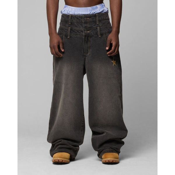 Loiter Star Layered Jeans "Vintage Black"