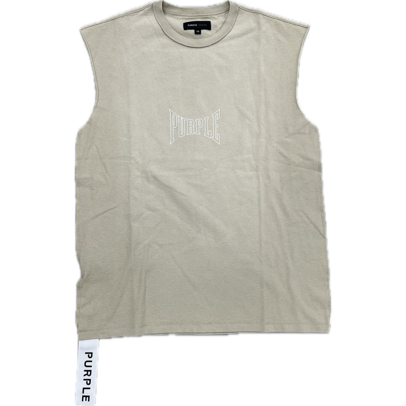 Purple Brand Logo Sleeveless Tee "Beige"