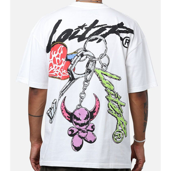 Loiter Key Bump Tee "White"