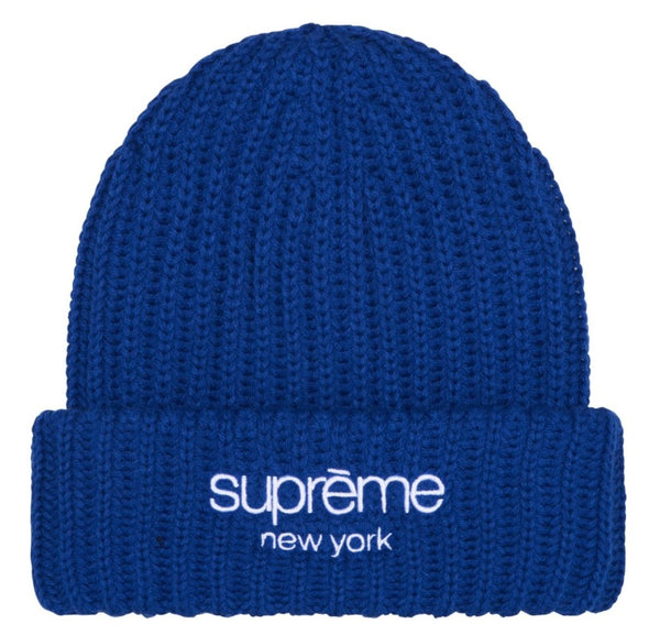 Supreme Chunky Rib Classic Beanie “Royal”