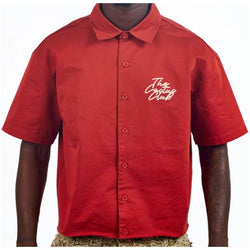 AZVA Sicily Button Up Tee “Red”