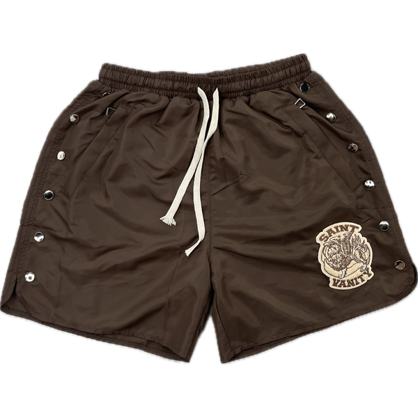 Saint Vanity Button Shorts "Brown"