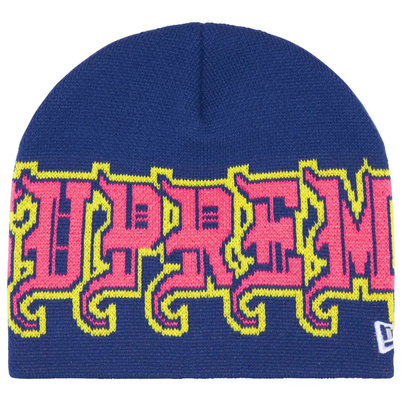 Supreme New Era Outline Beanie "Navy"