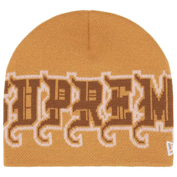 Supreme New Era Outline Beanie "Tan"