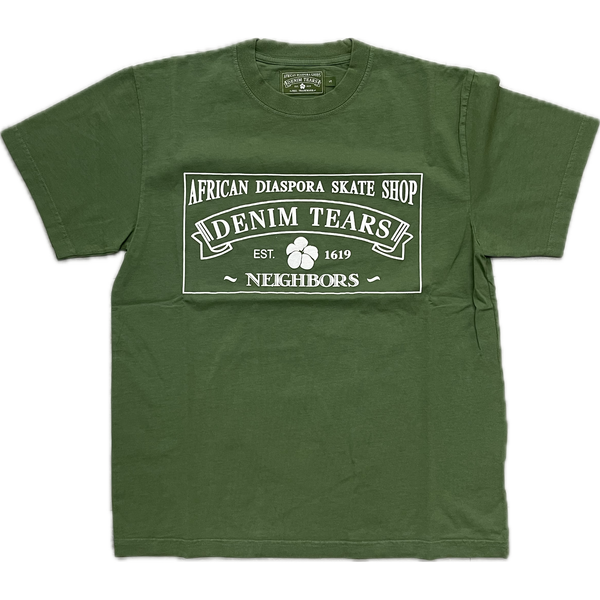 Denim Tears African Diaspora Skate Shop Tee "Green"