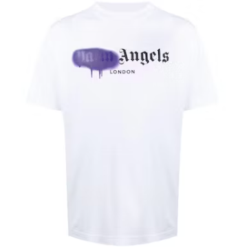 Palm Angels London Sprayed Logo Tee "Purple"