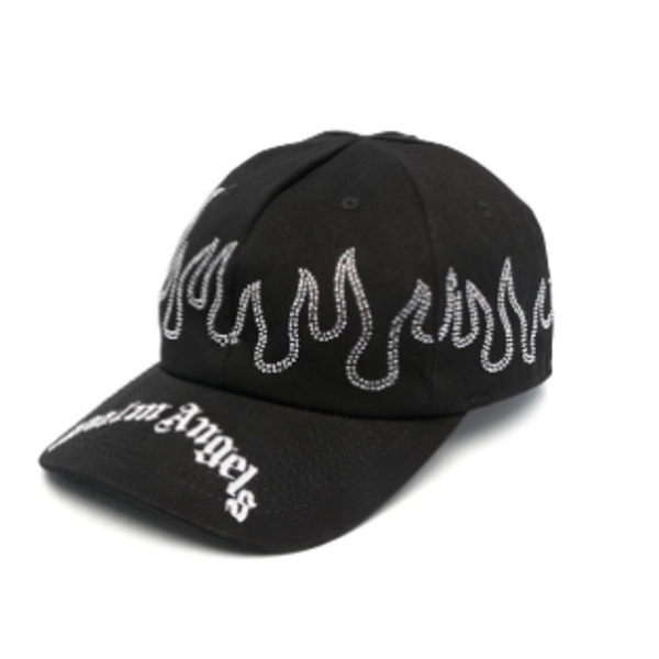 Palm Angels Rhinstone Flame Hat