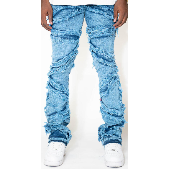 Golden Denim The Stacked Pants "Sky Blue"