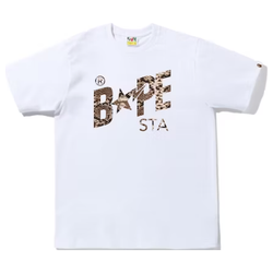 BAPE Snake Bape Sta Logo Tee "White Beige"