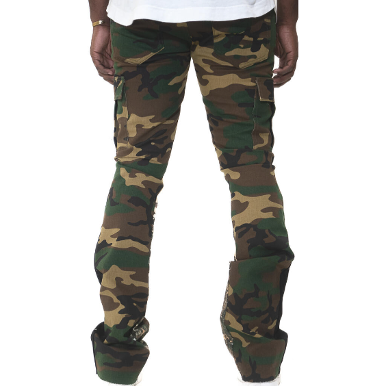 Golden Denim Stacked Pants “Camo”