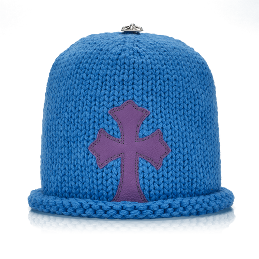 Chrome Hearts Cross Beanie “Blue/Pink”