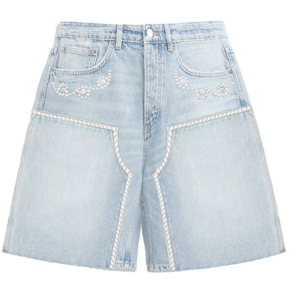 Almost Someday Belfort Jean Shorts "Blue"