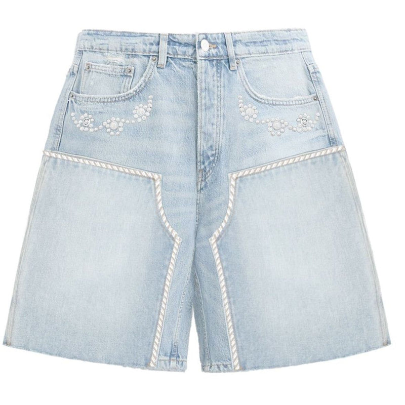 Almost Someday Belfort Jean Shorts "Blue"