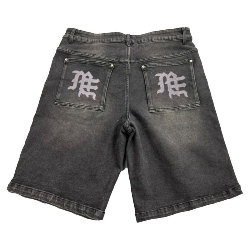 Mixed Emotion Jean Shorts “Grey”