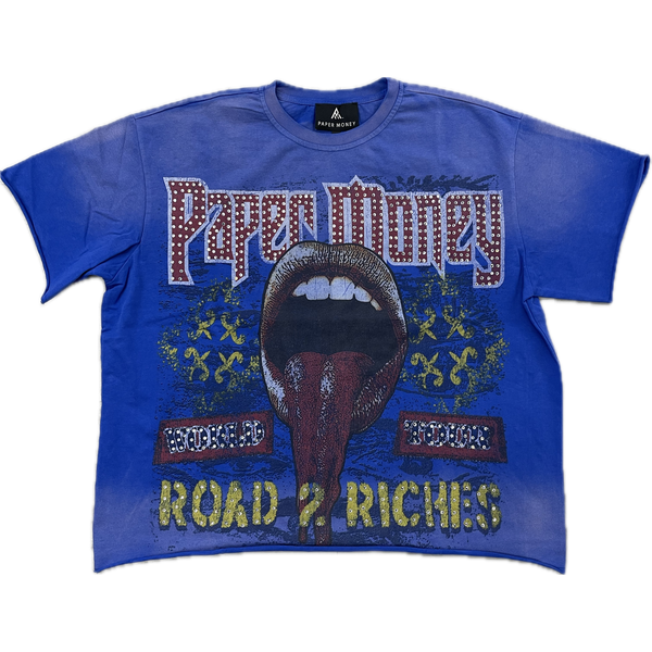 Paper Money Fortune Rhinestone Tee