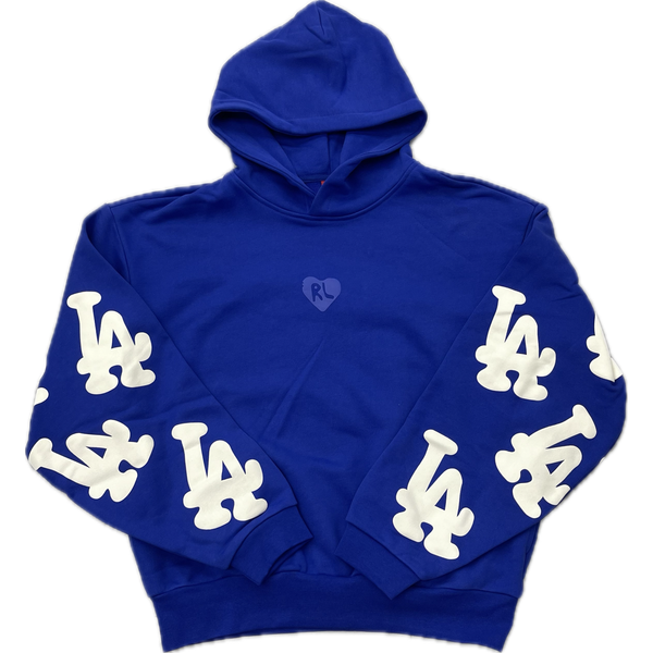 Red Letters Not LA Scattered Hoodie “Blue”