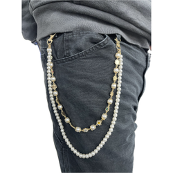 Star & Pearl Pocket Chain
