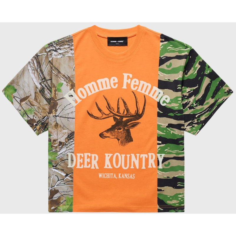 Homme Femme Deer Camo Split Tee