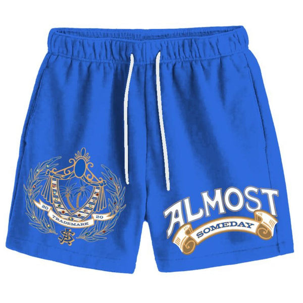 Almost Someday Royale Terry Shorts "Blue"