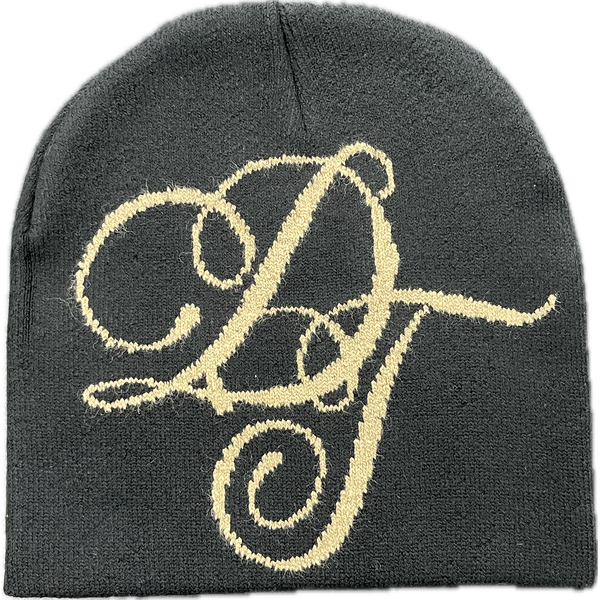 Denim Tears Gold Script Beanie "Black"
