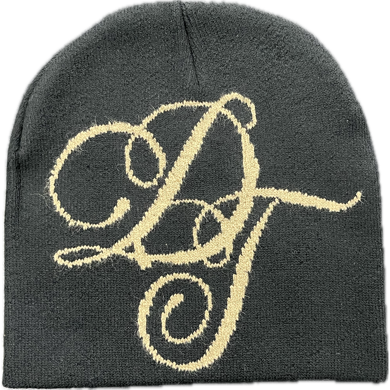 Denim Tears Gold Script Beanie "Black"