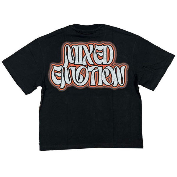Mixed Emotion Twin Rhinestone Tee "Black”